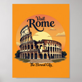 Konstruktion av Vintagen Colosseum Rom Poster
