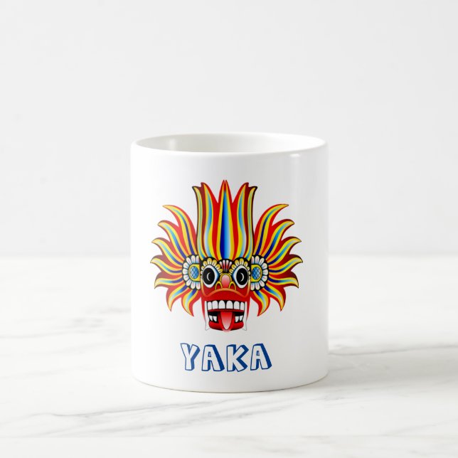 Konstruktion av Yaka (Sri Lanka djävulen) Kaffe Mu Kaffemugg (Center)