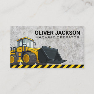 Konstruktion Bull Dozer Tunga maskiner Visitkort