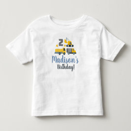 Konstruktion Födelsedag Två Fordon Parti Namn  T Shirt
