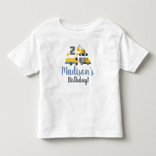 Konstruktion Födelsedag Två Fordon Parti Namn  T Shirt
