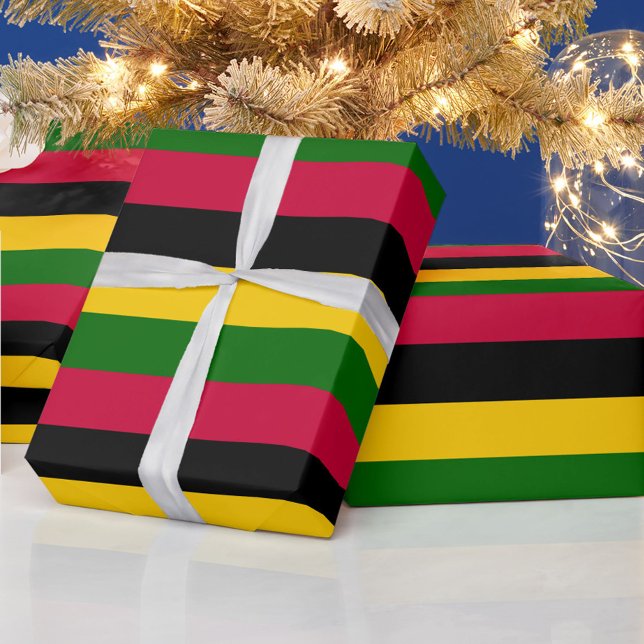 Konstruktion för Afrikas Färg Rand Mönster Presentpapper (Skapare uppladdad)
