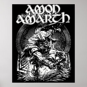 Konstruktion för Amon Amarth Fläkt Art Tribute Poster