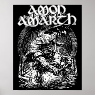 Konstruktion för Amon Amarth Fläkt Art Tribute Poster