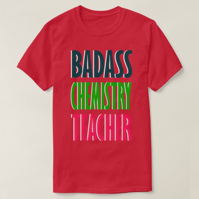 Konstruktion för badaskemi-lärare t shirt (Design framsida)