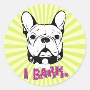 Konstruktion för "Bark"-Fransk för konstnärlig bul Runt Klistermärke