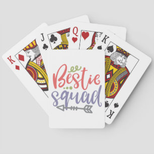 Konstruktion för Bestie Squad Vänskap Casinokort