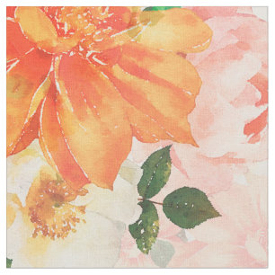 Konstruktion för Blommigt av Rosa och Orange Tyg