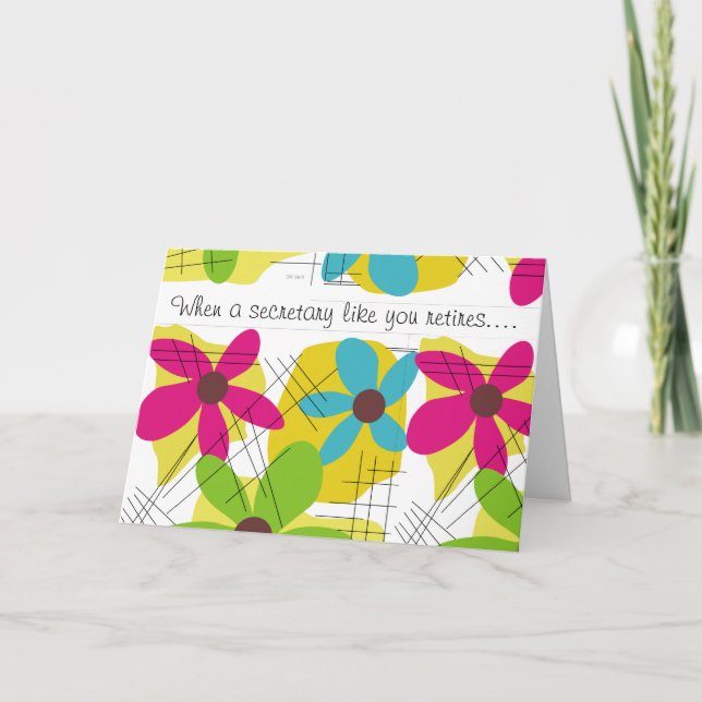 Konstruktion för Blommigt av sekreterarkort för Pe Kort (Framsida)