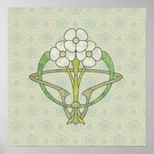 Konstruktion för blommigt för originalkonst 2 Post Poster
