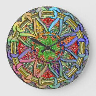 Konstruktion för Blommigt i Finare-cirkeln Stor Klocka