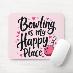 Konstruktion för Bowling Älskare Cute Retro Aesthe Musmatta