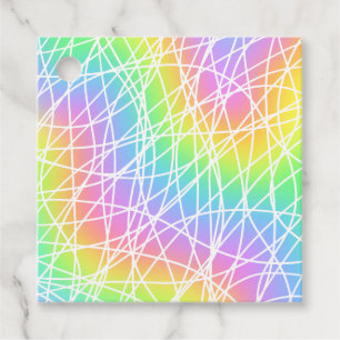 Konstruktion för Bright Rainbow Abstract Design Gåvor Etiketter