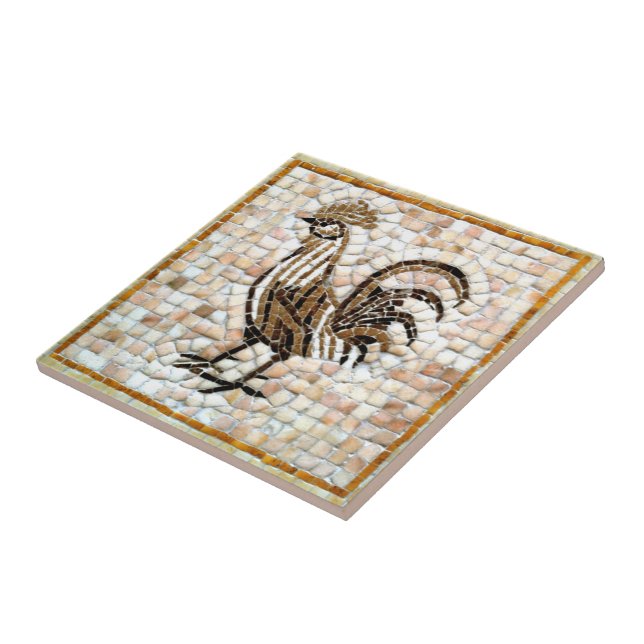 Konstruktion för brun och svart Mosaic-kyckling Kakelplatta (Sidan)