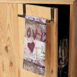 Konstruktion för Burgundy Valentiness Series 10 Kökshandduk