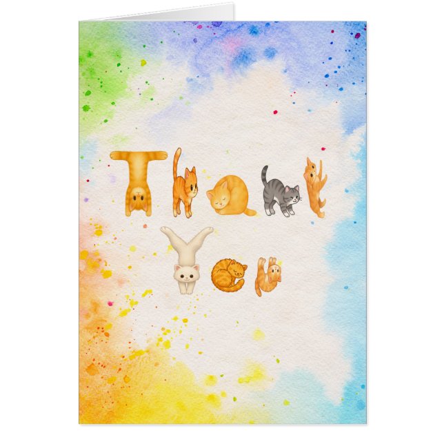 Konstruktion för Cats-Tack | Cat Lover Tack Hälsningskort (Framsidan)