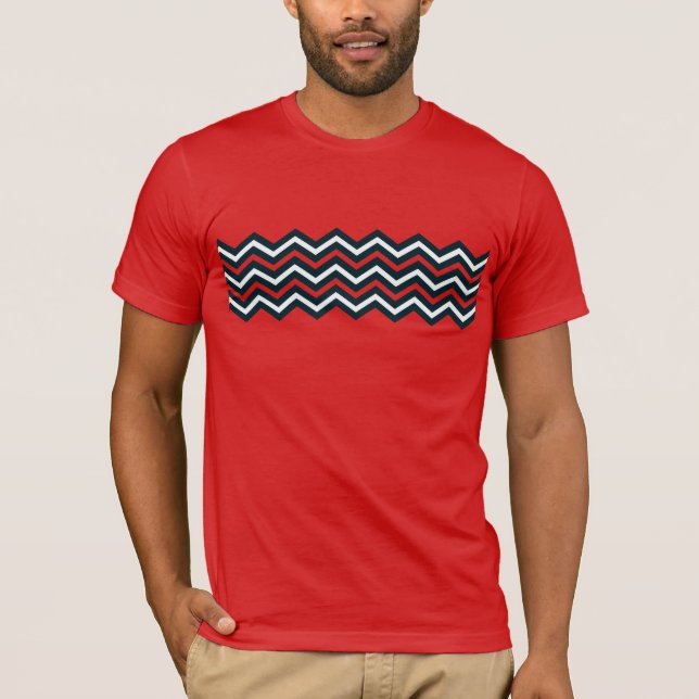 Konstruktion för Chevron rand T Shirt (Framsida)