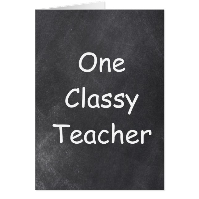 Konstruktion för Classy Teacher Chalkboard Hälsningskort (Framsidan)