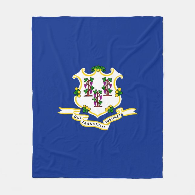Konstruktion för Connecticut Statlig flagga Fleecefilt (Framsidan)