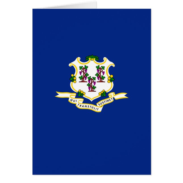 Konstruktion för Connecticut Statlig flagga Hälsningskort (Framsidan)