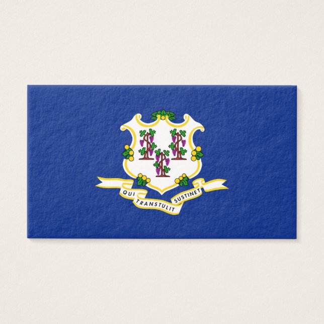 Konstruktion för Connecticut Statlig flagga Visitkort (Framsidan)