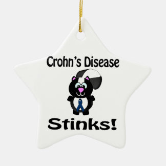 Konstruktion för Crohns Disease Stinks Skunk Aware Julgransprydnad Keramik