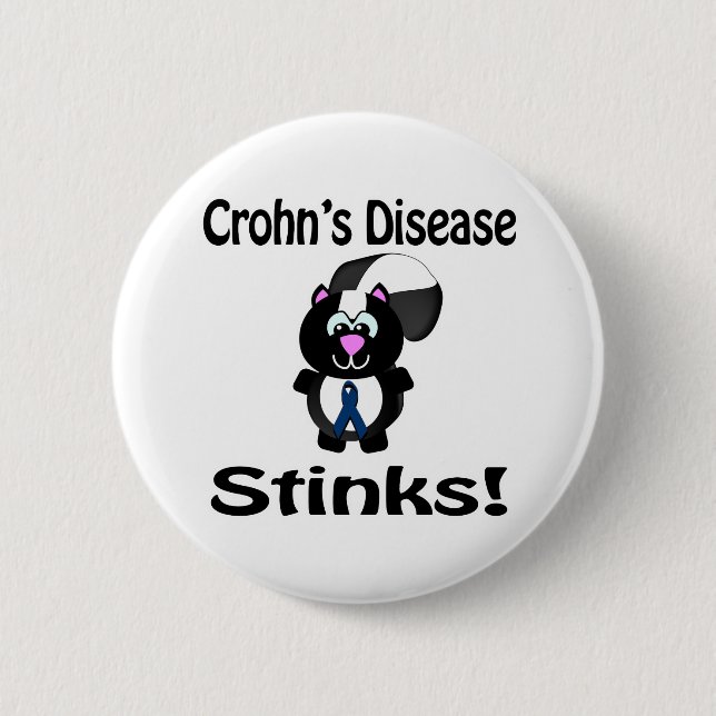 Konstruktion för Crohns Disease Stinks Skunk Aware Knapp (Framsida)