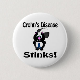 Konstruktion för Crohns Disease Stinks Skunk Aware Knapp