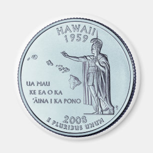 Konstruktion för det hawaii-statliga kvarteret magnet