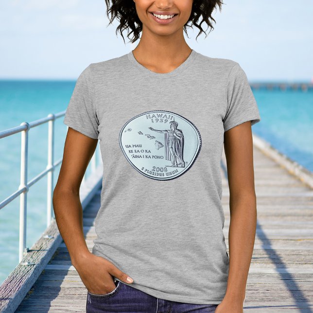 Konstruktion för det hawaii-statliga kvarteret t shirt (Skapare uppladdad)