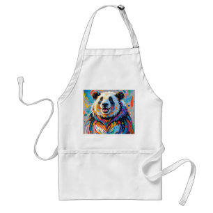 Konstruktion för färgad abstrakt Panda-djurkonst Förkläde