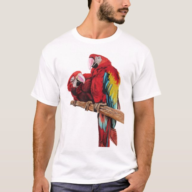 Konstruktion för färgsfärg Röd maka Watercolor Pai T Shirt (Framsida)