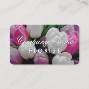 Konstruktion för floristiskt affärskort med tulpan visitkort