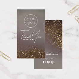 Konstruktion för flytande glitter, paket infoga visitkort