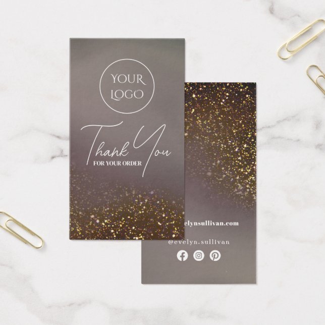 Konstruktion för flytande glitter, paket infoga visitkort (Kontor)