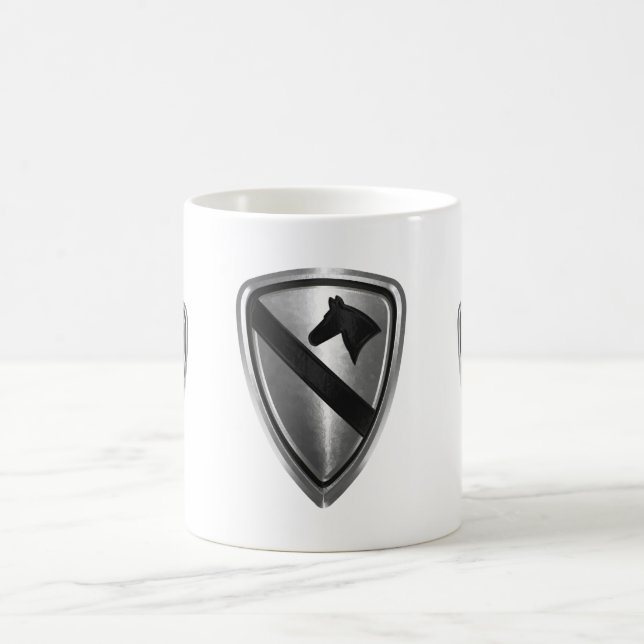 Konstruktion för första Cavalry Division Steel Pat Kaffemugg (Center)