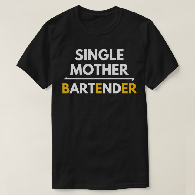 Konstruktion för gemensam mor och bartender-verksa t shirt (Design framsida)