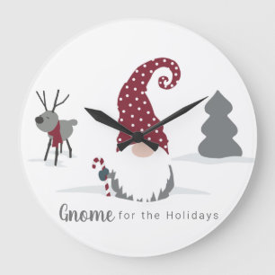 Konstruktion för Gnome och Reindeer Scandinavian T Stor Klocka