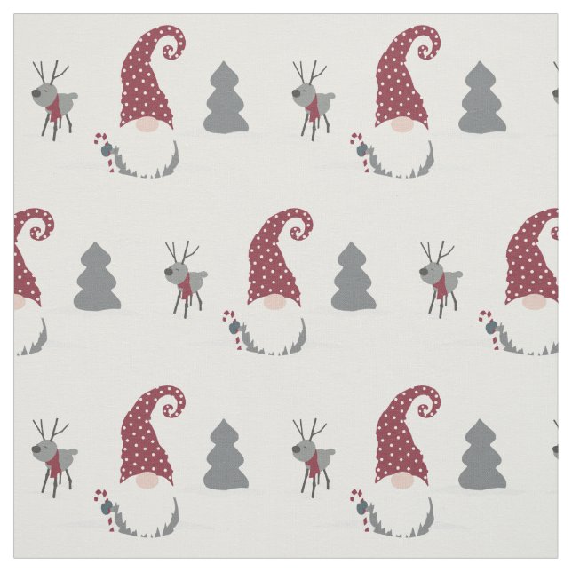 Konstruktion för Gnome och Reindeer Scandinavian T Tyg (Provkarta)