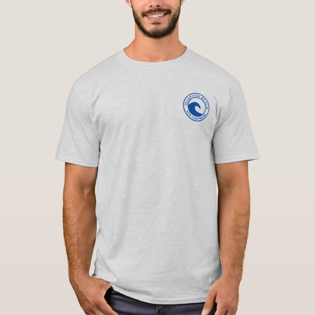 Konstruktion för Hampton Beach Blue Ocean Wave Cir T Shirt (Framsida)