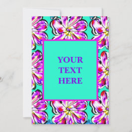 Konstruktion för inbjudan till konstgjord Blommigt