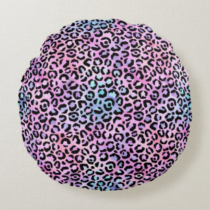 Konstruktion för Iridescent Leopard-serien 4 Rund Kudde