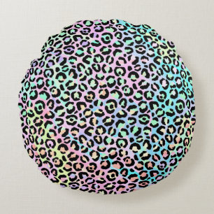 Konstruktion för Iridescent Leopard Series 5 Rund Kudde