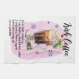 Konstruktion för Irish Coffee Recipe julrecept Kökshandduk