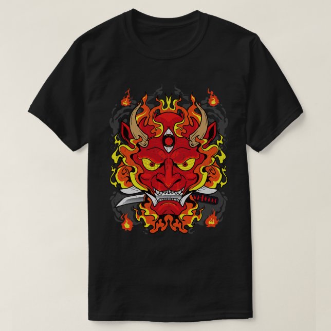 Konstruktion för japanska brandgevär t shirt (Design framsida)