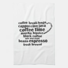 Konstruktion för kaffe kopp kökshandduk