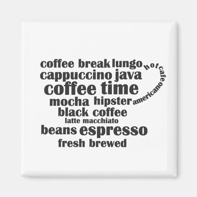 Konstruktion för kaffe kopp magnet (Framsidan)