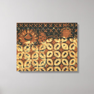Konstruktion för kaffebröstad Batik Art Mönster Canvastryck