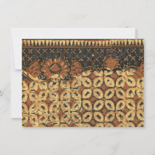 Konstruktion för kaffebuktsbatik Art Mönster Inbjudningar