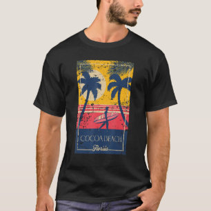 Konstruktion för kakao Beach Florida Retro Surfer T Shirt